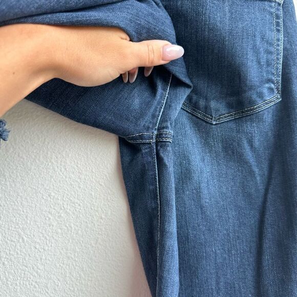 $5/$25 Paige Huxton Crop Rollup Dark Wash High Rise Skinny Size 27 ankle length - Picture 5 of 6